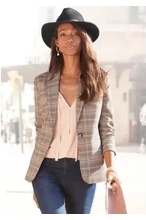 Lascana Kurzblazer in klassischer Form, taillierter Damenblazer, sportlich elegant bunt 36