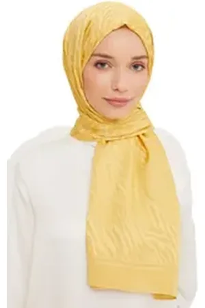Armine Schal Damenschal, Premium Qualität Halstuch Damen, Elegantes Langes Hijab Ko gelb