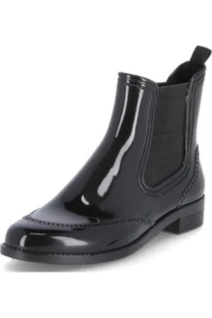 Beck Damen Chelsea Regenstiefel City Gummistiefel (elegante Stiefelette für trockene Füße bei Regenwetter) robust, wasserdicht, herausnehmbare Einlegesohle schwarz 40 EU