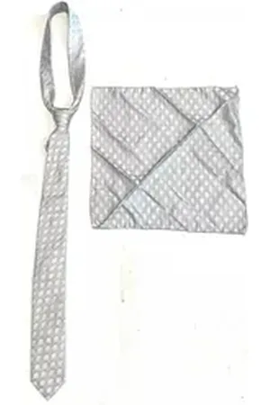 corneliani Krawatte CC Collection Herren krawatte und Einstecktuch Set, Silber Hochwertig verarbeitet Seidenkrawatte silberfarben