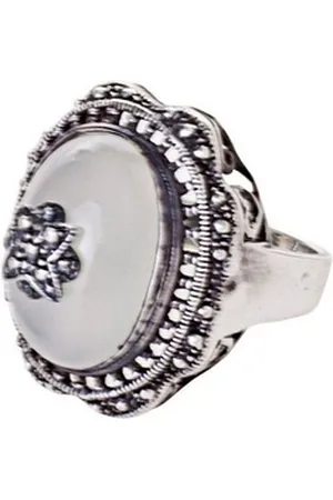 BRIGITTE VON BOCH Fingerring Cawdor Ring Versilbert Weiss silberfarben 19