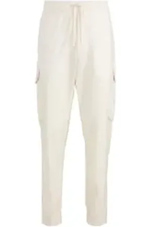 HUGO BOSS Cargohose T_Urbanex-CargoLight mit elastischem Bund und Kordelzug weiß 56
