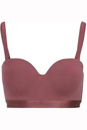 HUGO BOSS Push-up-BH PUSH-UP WIRELESS BEA mit dezente, Logo Detail rot 80