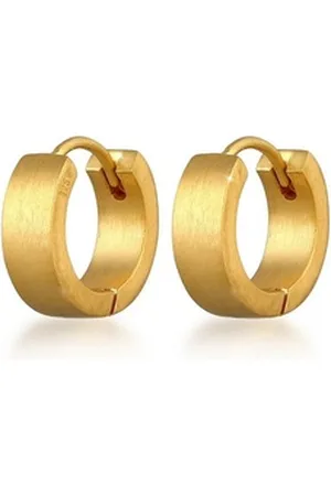 Kuzzoi Paar Creolen Herren Creolen Matt Dezent 925 Silber goldfarben