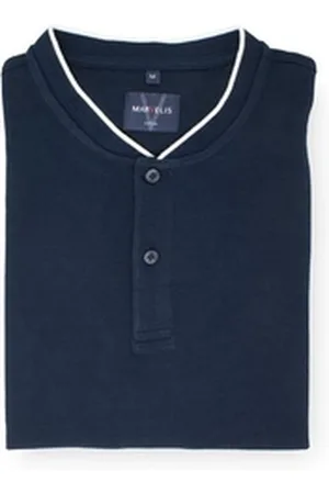 Marvelis Poloshirt Poloshirt - Stehkragen - Einfarbig - Marine blau L