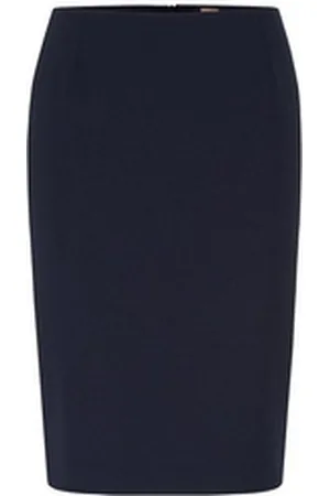 HUGO BOSS A-Linien-Rock Vileah (1-tlg) blau|schwarz Midi | 32