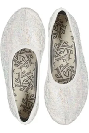 Beck Schläppchen Glamour Gymnastikschuh (bis Gr. 42 erhältlich) mit rutschfester Gummi-Laufsohle silberfarben 41 EU