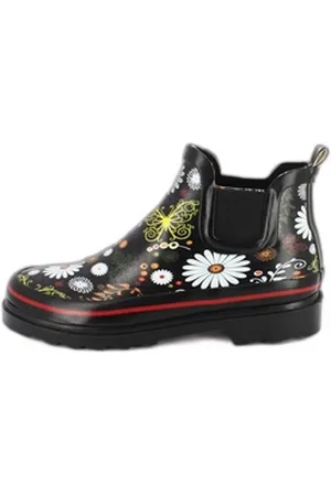 Beck Damen Chelsea Gummistiefel Daisy Gummistiefel (aus weichem Naturkautschuk) wasserdicht und modisch schwarz 39 EU