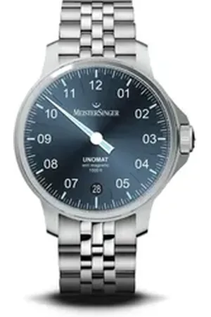 MeisterSinger Automatikuhr Unomat Herren Automatikuhr blau