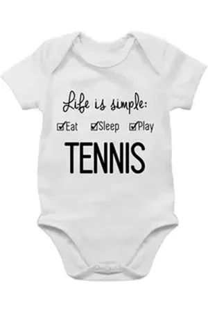 Shirtracer Shirtbody Life is simple Tennis Sport & Bewegung Baby weiß 1/3 Monate