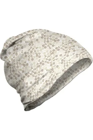 Abakuhaus Beanie Wandern im Freien Sommer Blumen-Blumenstrauß-Blüten beige
