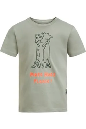 Jack Wolfskin T-Shirt MORE HUGS T K mit Umarmungsmotiv grün 164