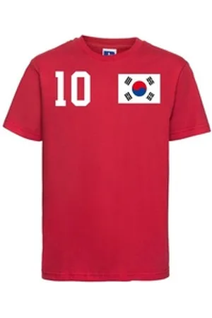 Youth Designz T-Shirt Südkorea Kinder T-Shirt im Fußball Trikot Look mit trendigem Motiv 118-128 (8 Jahre)