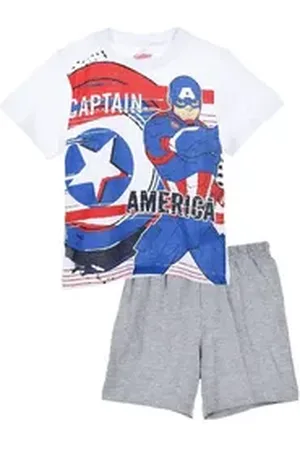 The Avengers Shorty Captain America Jungen Pyjama kurzarm Nachtwäsche (2 tlg) weiß 104
