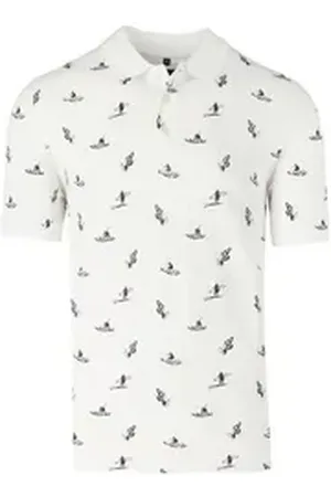 Marvelis Poloshirt Poloshirt - Modern Fit - Polokragen - Muster - Weiß weiß L