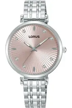 Lorus Quarzuhr Women RG259XX9, Armbanduhr, Damenuhr, Edelstahlarmband, analog, Glaskristalle silberfarben