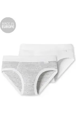 Schiesser Slip Basic Kids (2-St) grau|weiß 92