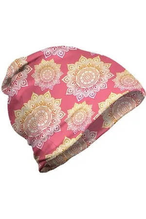 Abakuhaus Beanie Wandern im Freien orientalisch Mandala gelb|rosa
