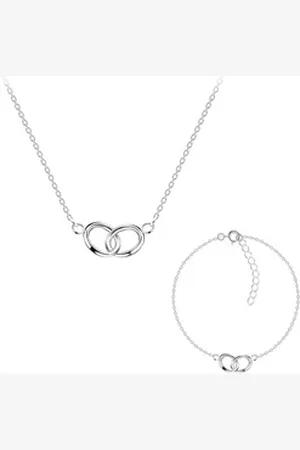 ALEXANDER YORK Schmuckset Kette mit Anhänger und Armband RINGE, 2-tlg., 925 Sterling Silber silberfarben