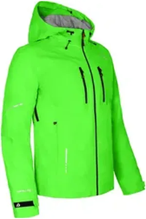 Bergson Regenjacke SKIEN THERMO Herren Regenjacke, leicht wattiert, recycelt, 20000 mm Wassersäule, L grün lang | 118
