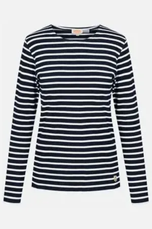 Armor.lux Langarmshirt Damen Streifenshirt Lesconil blau Größe 3 (40)