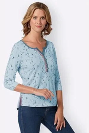 Ambria Witt T-Shirt Print-Shirt blau 42