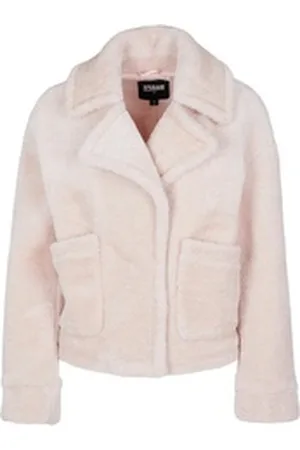 Urban classics Sommerjacke Damen Übergangsjacke Oversize Sherpa Lapel rosa 2XL