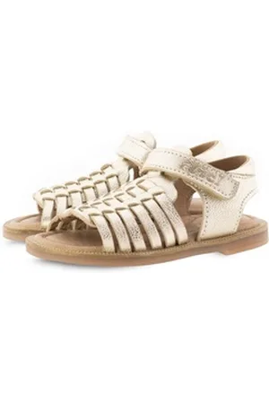Clic! Sandalen Schuhe Mädchen Klett Leder Gold 20686 Sandalette 34 EU