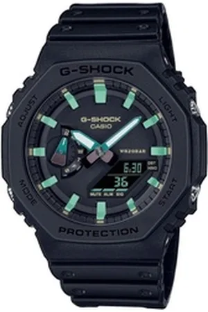 Casio G-SHOCK Chronograph GA-2100RC-1AER, Quarzuhr, Armbanduhr,Herrenuhr,digital,bis 20bar wasserd.Resinarmband schwarz