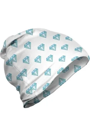 Abakuhaus Beanie Wandern im Freien Türkisblau Diamant-Motiv blau