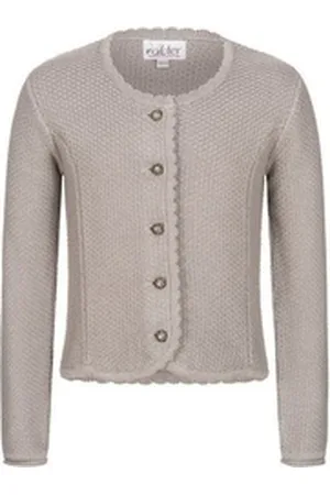 Nübler Trachtenstrickjacke Kinderstrickjacke Yvonne in Grau von Größe 92 92