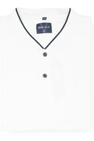 Marvelis Poloshirt Poloshirt - Stehkragen - Einfarbig - Weiß weiß XXL