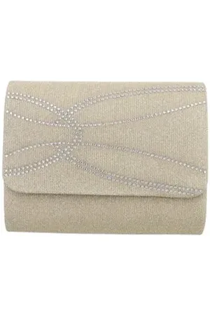 Ital-Design Schultertasche Sehr kleine, Damentasche clutch schultertasche mit strass in Gold goldfarben