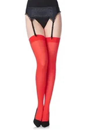Merry Style Strapsstrümpfe Damen Mikrofaser Strapsstrümpfe MS 799 40 DEN rot XL-XXL