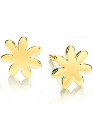 Daisy London Paar Ohrstecker Riviera, aus 925er Sterling-Silber, 10mm Durchmesser, Stecker goldfarben