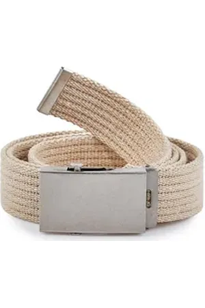 Merry Style Ladeheid Stoffgürtel Damen Gürtel Stoffgürtel 105 cm x 3 cm P20 beige|silberfarben