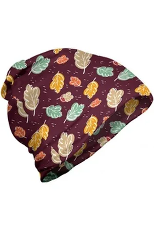 Abakuhaus Beanie Wandern im Freien Herbst Natürlicher gefallener Blatt-Entwurf orange
