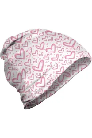 Abakuhaus Beanie Wandern im Freien Vintage Valentine Herzen und Runden rosa