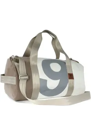 360° 360Grad Reisetasche Reisetasche recyceltes Segeltuch Pirat Weiß Blau Zahl Orange weiß