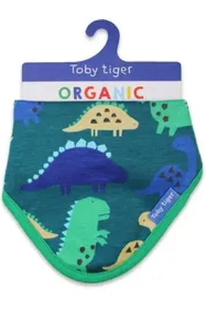 Toby Tiger Dreieckstuch Dreieckstuch mit Dinosaurier Print grün