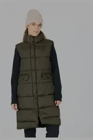 Whistler Funktionsweste Amaretto W Long Puffer Vest Black Ink grün 38
