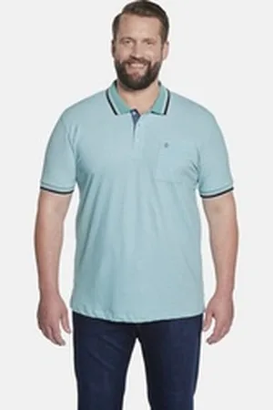 Charles Colby Poloshirt EARL LANDON aus Two-Tone Pikee grün 6XL (76/78)