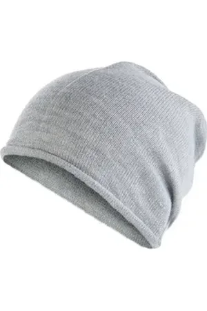 Laura Scott Beanie aus weichem Feinstrick, mit modischem Rollrand - NEW grau