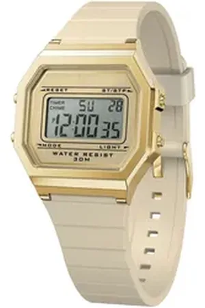 Ice-Watch Chronograph ICE digit retro - Small 022062, Armbanduhr, Quarzuhr, Damenuhr, Silikonarmband, Datum beige