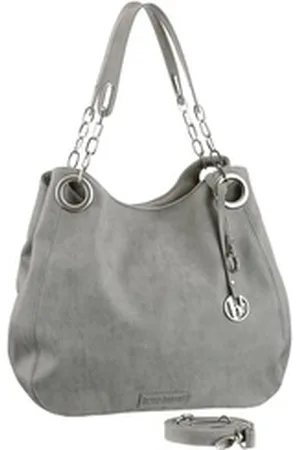 Bruno Banani Henkeltasche, mit Schmuckanhänger und silberfarbenen Details grau