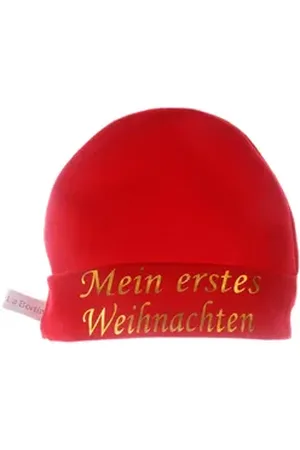 La Bortini Erstlingsmütze Baby Mütze in Rot zum Weihnachten elastisch, weich, 34 36 38 40 42 44 46 48 rot 46-48