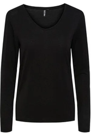 Pieces® Langarmshirt BILLO (1-tlg) Plain/ohne Details schwarz M