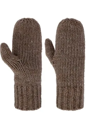 Seeberger Strickhandschuhe (1-St) Damenhandschuhe mit Futter beige