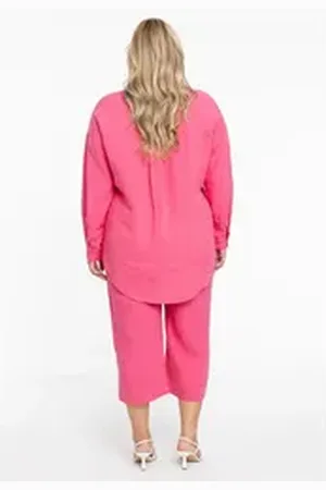 Yoek Bootcuthose Damen 7/8-Hose Große Größen rosa 50/52