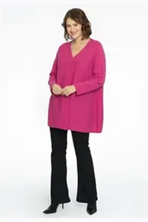 Yoek Longpullover Damen Pullover Große Größen rosa 38/40
